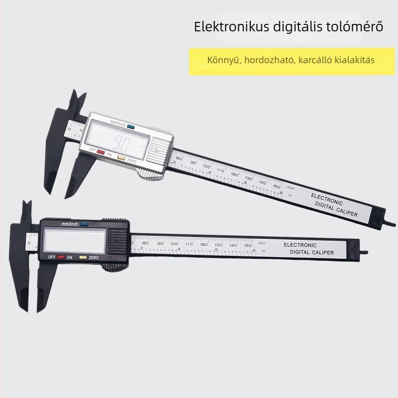 Elektronikus digitális tolómérő ékszerekhez és jadekőhöz, műanyag vernier tolómérő, nagy precizitású mérőeszköz