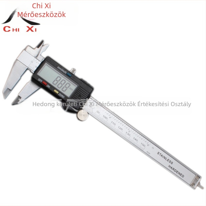 Digitális tolómérő elektronikus vernier-skálával, 0–150 mm és 200 mm modell