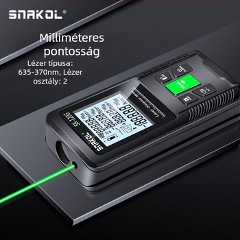 Zöld fényű lézeres távolságmérő, kültéri használatra, nagy pontosságú digitális vonalzó, kézi Bluetooth lézerszint a helyiségek méréséhez