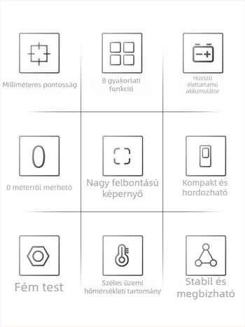 Kézi lézeres távolságmérő infravörös mérés, elektronikus vonalzó, magas precizitású, kompakt NKL01