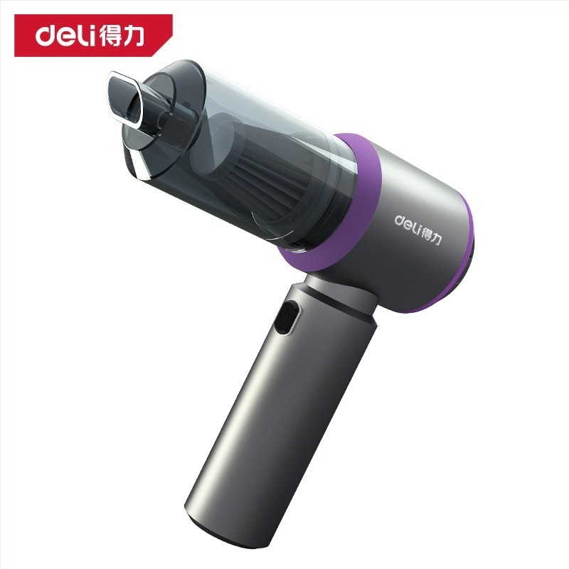 Deli kézi autóiporszívó — 80W, 7.4V, 11000Pa, vezeték nélküli, újratölthető, mindent egyben