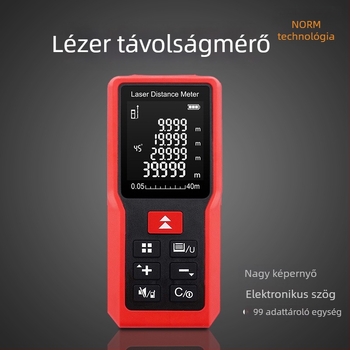 Nomi ME Series kézi lézeres távolságmérő infravörös méréssel, beltéri és kültéri használatra — ME40/ME60/ME80/ME100 modell