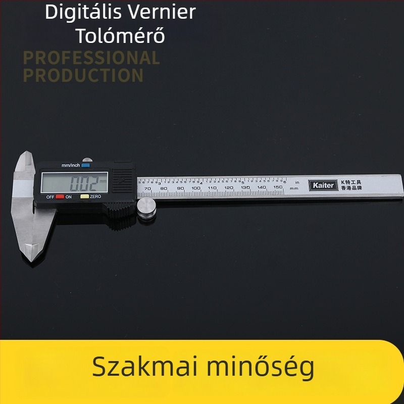 Digitális tolómérő, kiváló precizitás, karbonacél kivitel, Jin Mai Ling Jian márka, két hossz opció