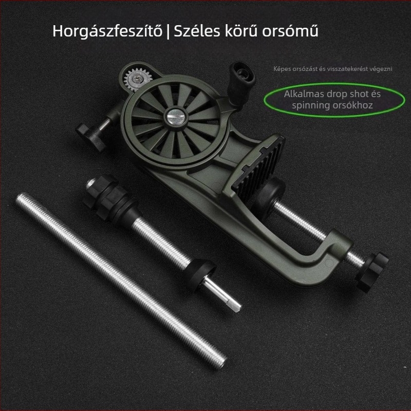 Horgászorsó vonalhordó, több orsóval, félautomata tekerőgép, Modell Online device, Anyag: nylon