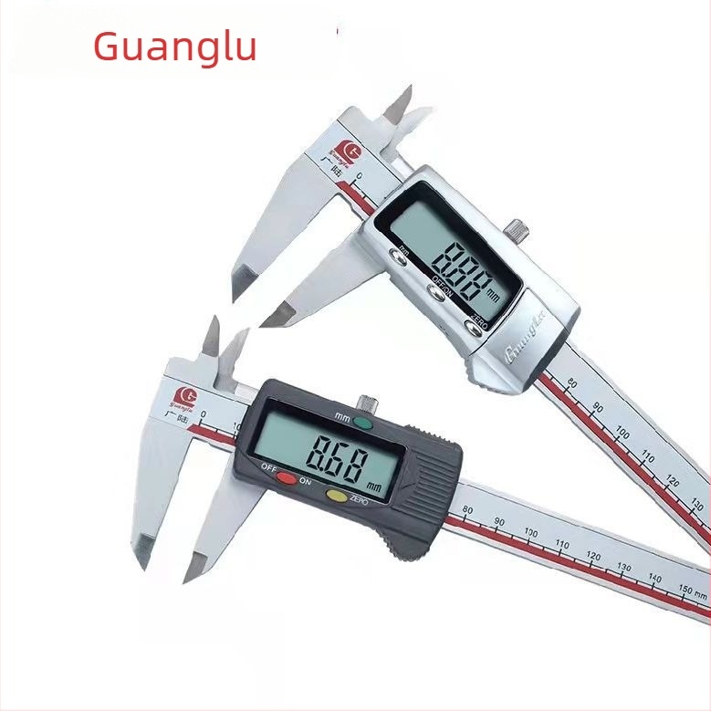 Guanglu digitális tolómérő fémből készült házzal, 3V elem, 0–150 mm