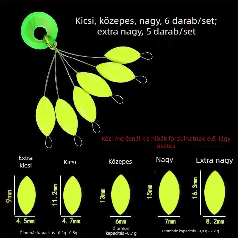 Seven-Star olíva alakú hagyományos horgászúszó készlet