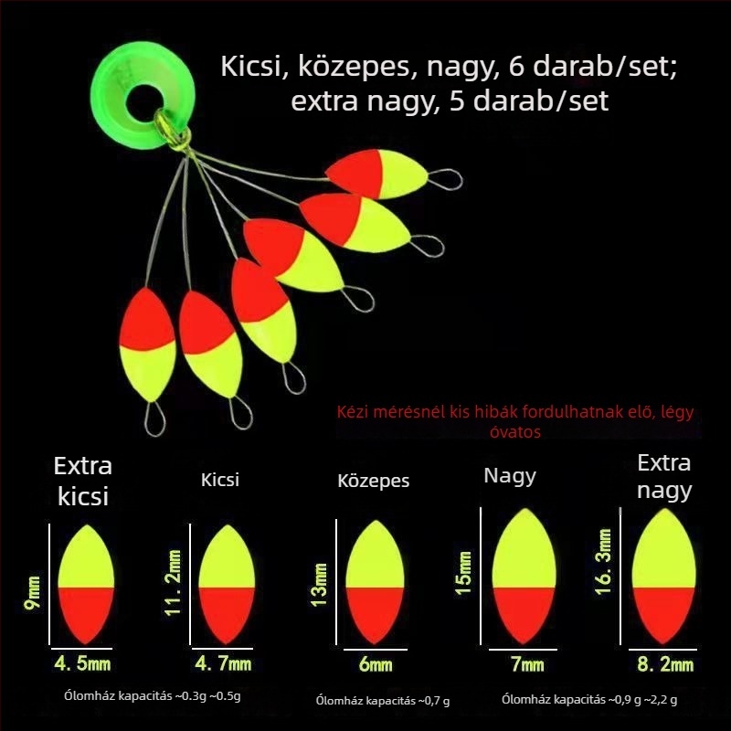 Seven-Star olíva alakú hagyományos horgászúszó készlet