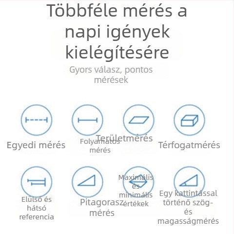 LS-P lézeres távolságmérő, kompakt infravörös digitális vonalzó a helyiségek méréséhez