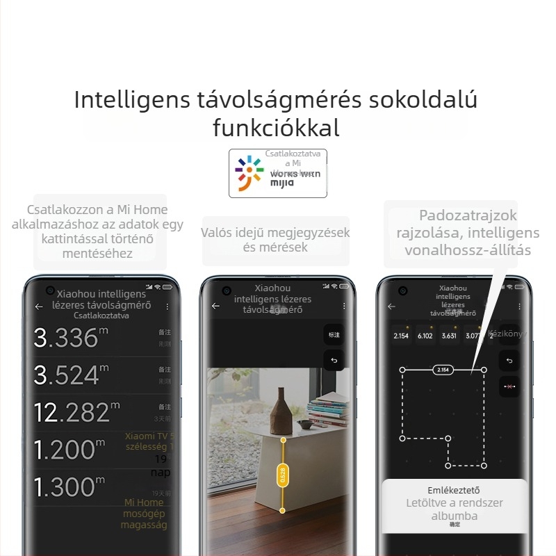 Little Monkey Tools lézeres távolságmérő, kompakt intelligens elektronikus mérőeszköz infravörös helyiségek méréséhez felújításokra