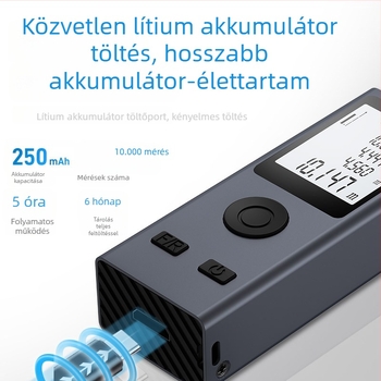 Kézi lézeres távolságmérő infravörös méréssel, digitális vonalzó, pontos helyiségek mérése, kompakt