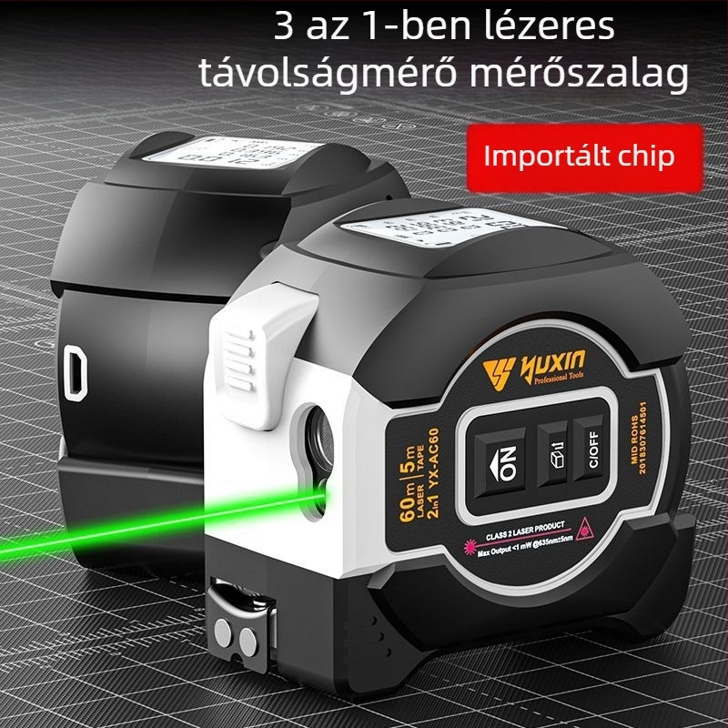 Digitális kijelzős lézeres távolságmérő, 3 az egyben, ultra hosszú mérési tartomány és infravörös intelligens mérőszalag