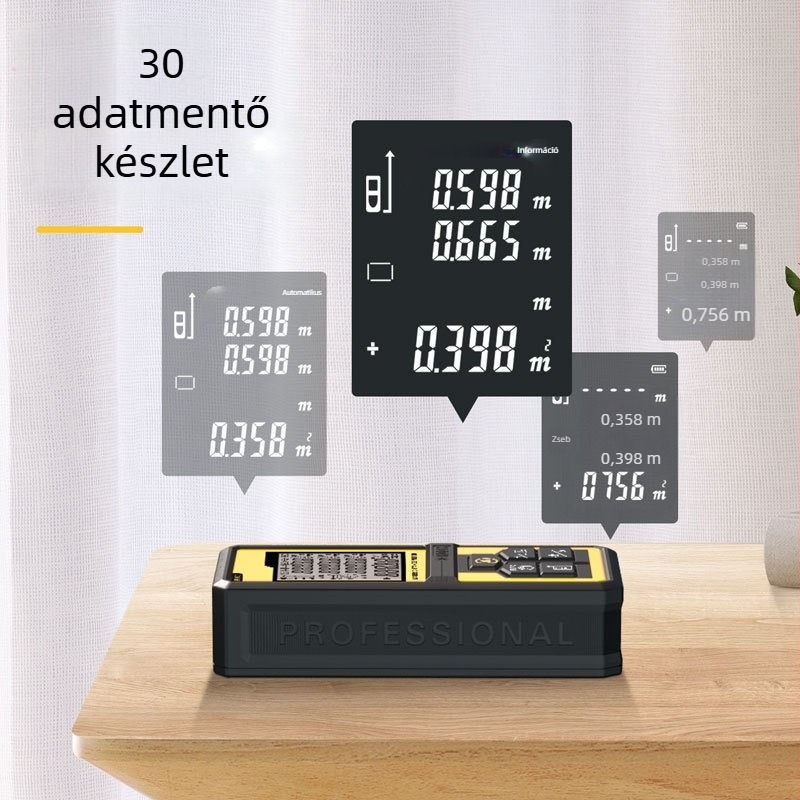 Kézben tartható lézeres távolságmérő, nagy precíziós digitális mérővonal és infravörös belső méréshez