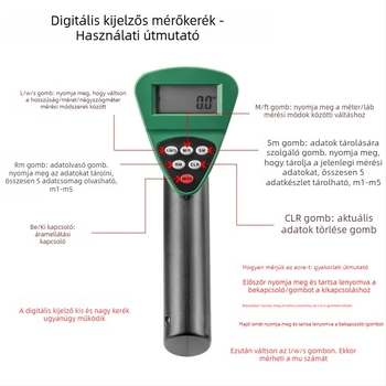 Tuosen kézi távolságmérő kerék nagy és kis kerékkel, mechanikus görgő digitális kijelzővel