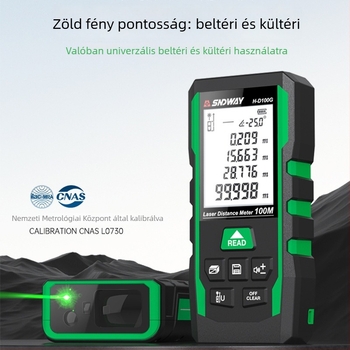 SNDWAY Shendawei Kültéri lézeres távolságmérő — nagy pontosságú mérőeszköz, digitális vonalzó, zöld fény, infravörös helyiségmérés