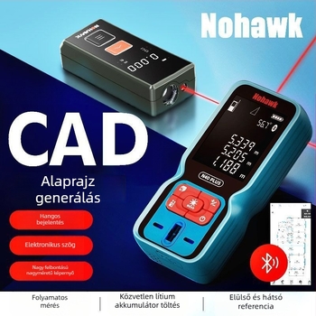 V lézeres távolságmérő kiváló pontossággal, Bluetooth és infravörös mérés, lézeres vonalzó, kézi elektronikus mérőeszköz