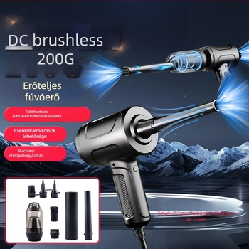 Autó belső porszívó integrált fúvó- és szívó funkcióval, vezetékes, 3 m kábel, sík fejű fúvóka