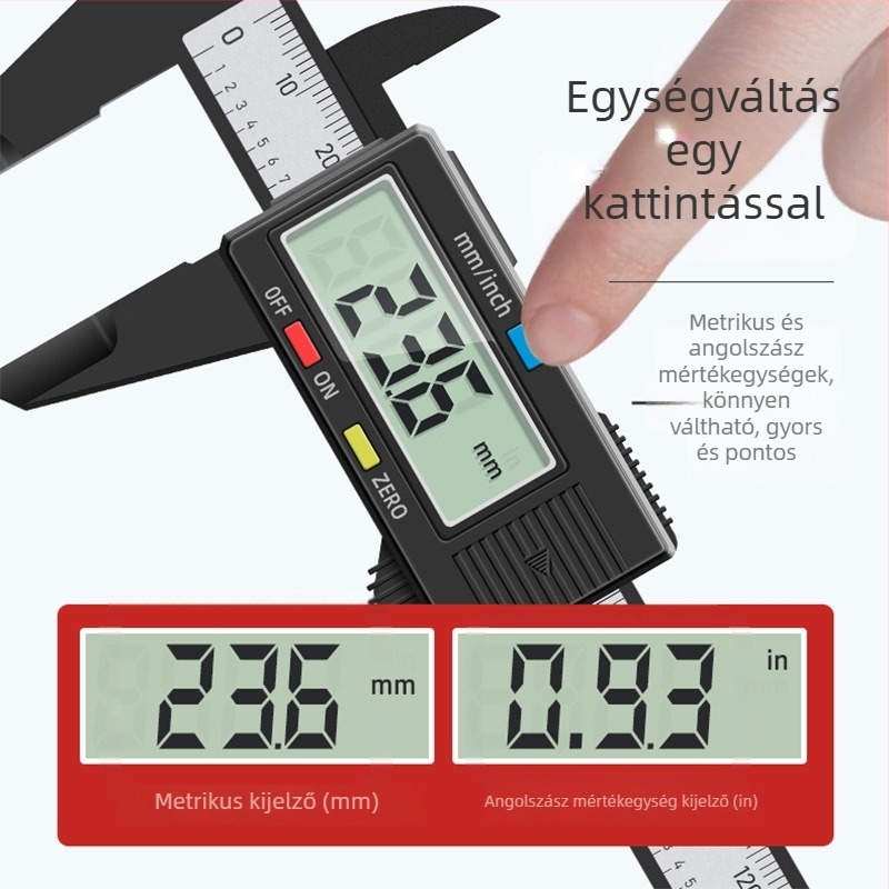 Magas precíziós kis digitális tolómérő ékszerekhez és háztartási használatra, rozsdamentes acél, 150 mm