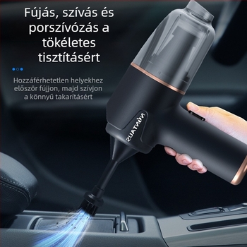 Kézi vezeték nélküli autóporporszívó, beépített 501–800 mAh-s akkumulátor, 60 W, szívóerő <10 kPa, porzsákos