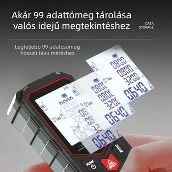 Kézben tartható infravörös lézeres távolságmérő beltéri használatra, többszfunkciós elektronikus vonalzó, távolságmérő készülék