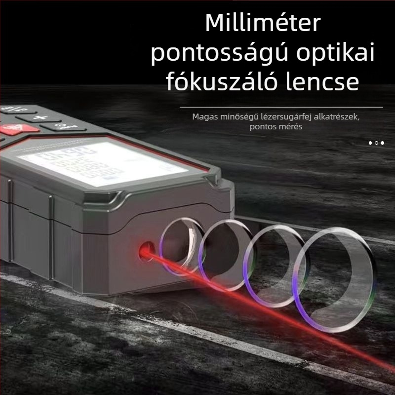 Kézben tartható infravörös lézeres távolságmérő beltéri használatra, többszfunkciós elektronikus vonalzó, távolságmérő készülék