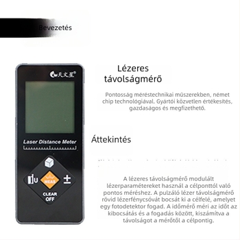 Belső használatra készült lézeres távolságmérő, 100 m tartomány, sorozat D/DS, hangos figyelmeztetések