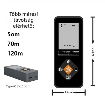 Belső használatra készült lézeres távolságmérő, 100 m tartomány, sorozat D/DS, hangos figyelmeztetések