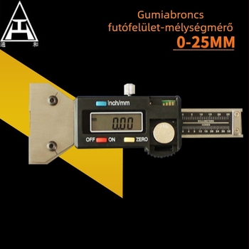 Digitális tolómérő az autógumi futófelületének mélységéhez, 0–25 mm