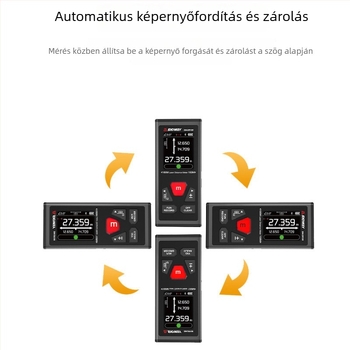 SNDWAY SW-DR60 kétirányú lézeres távolságmérő, 100 m egyirányú és 200 m kétirányú tartomány, pontosság ±2 mm + d×10 000, beltéri hossz- és magasságmérésre.