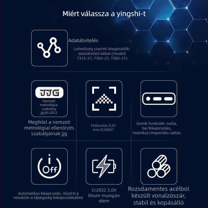 Insize ipari osztályú rozsdamentes acél digitális tolómérő 1108-200C, nagy pontosságú