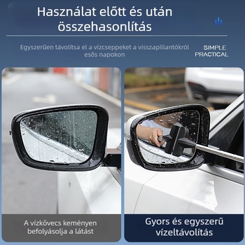 Teleszkópos autó ablaktörlő és kaparó, univerzális modell 312, PE természetes gumi + rozsdamentes acél