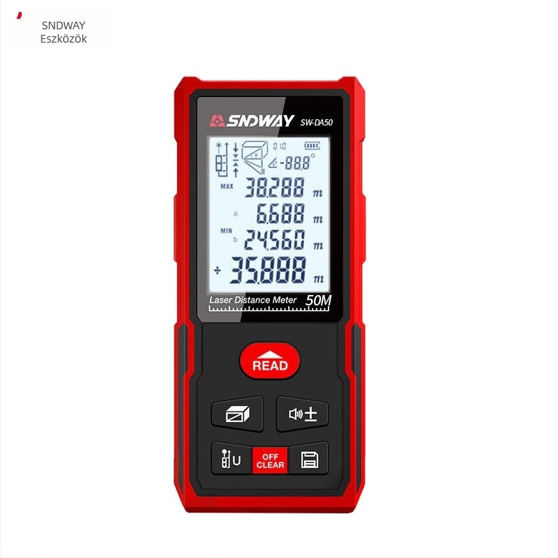 Lézeres távolságmérő SW-DB50 – 50 m hatótávolság, pontosság ±1,5 mm, márka Deep Dawei