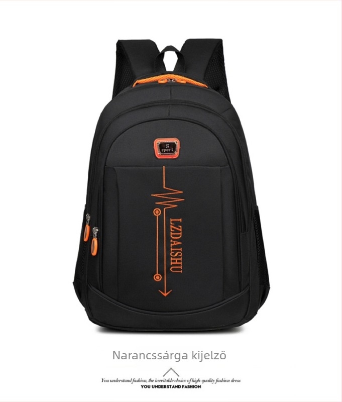 Uniszex Oxford hátizsák üzleti és utazási célokra, 15 hüvelykes laptophoz, kapacitás kevesebb mint 20 liter, lélegző pántok levegő párnás rendszerrel, betűs mintázat