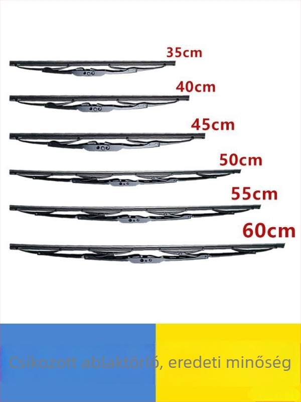 Elektromos tricikli ablaktörlő penge vas kerettel, U-formájú gumiszalag, csendes működés