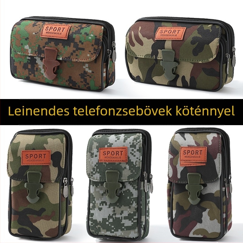 Férfi övtáska - vászon, vízálló, ultrakönnyű, kopásálló, üzleti közlekedéshez, Téli 2024