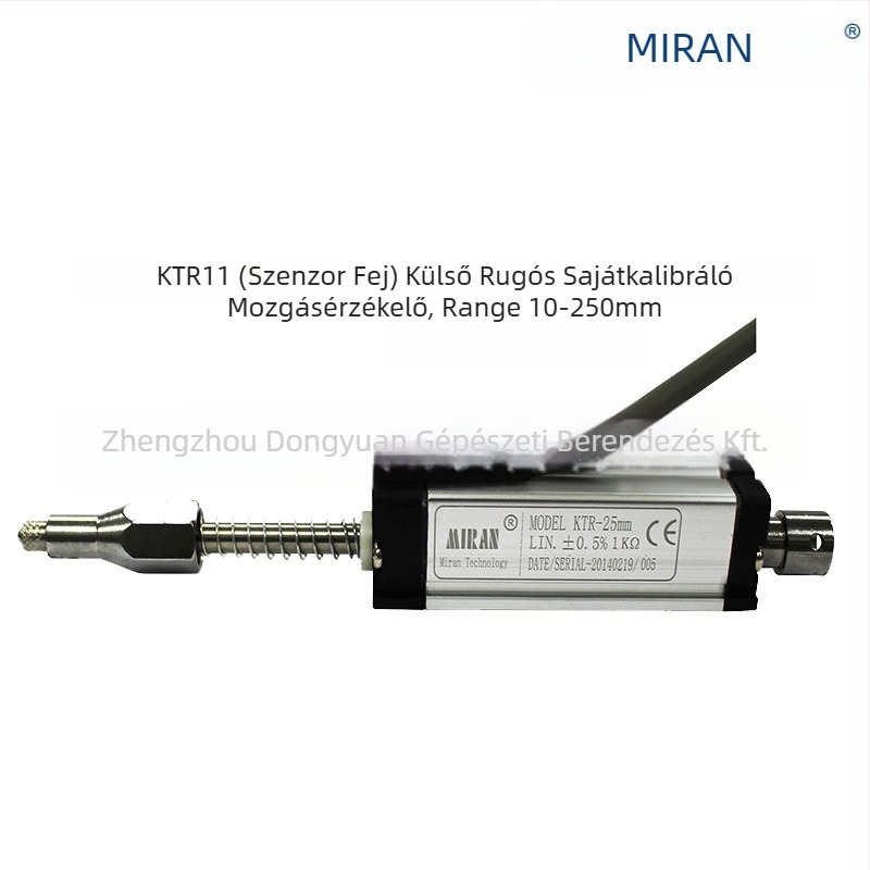 KTR11 rugó-ön helyreálló elektronikus vonalzó elmozdulás szenzor, mérési tartomány 0-200 mm, pontosság 0.1 mm