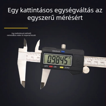 Digitális tolómérő rozsdamentes acélból, digitális kijelző, magas pontosságú vastagságmérés, ipari és otthoni használat