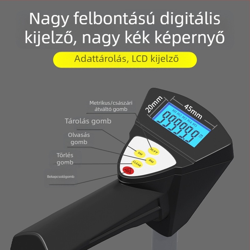 Bonte kézi mérőkerék távolságmérő, digitális kijelzővel, kültéri használatra, elektronikus távolságmérő és mérővonalzó