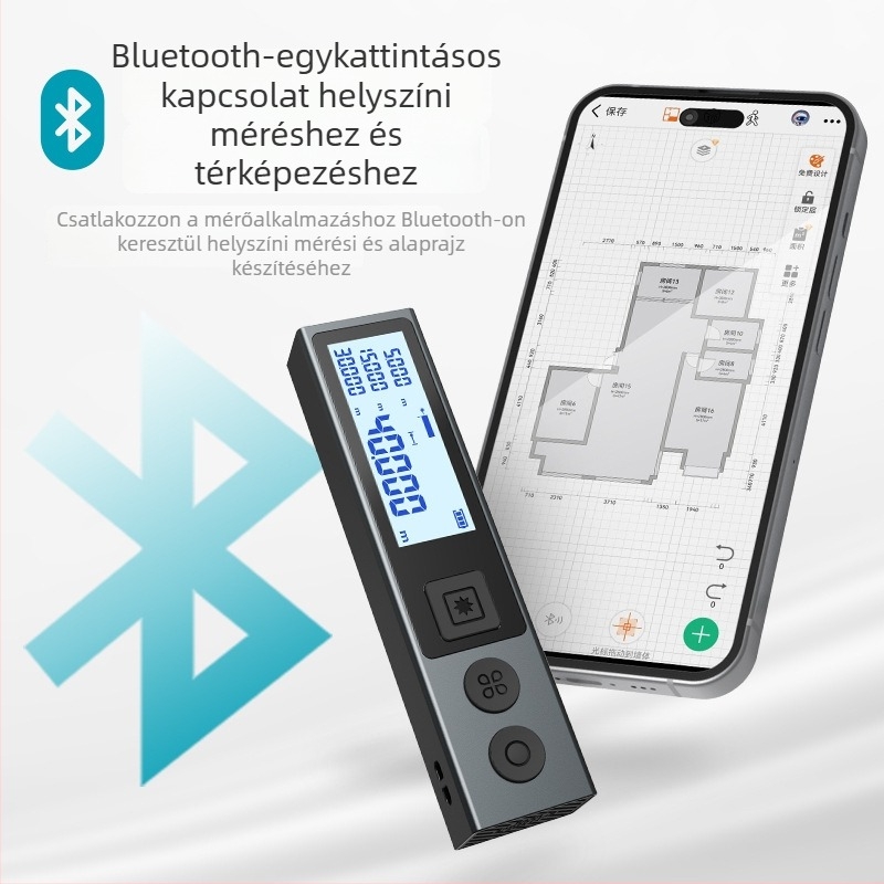 MiLESEEY M130 Mini lézeres távolságmérő — Digitális vonalzó precíz helyiségek méréseihez