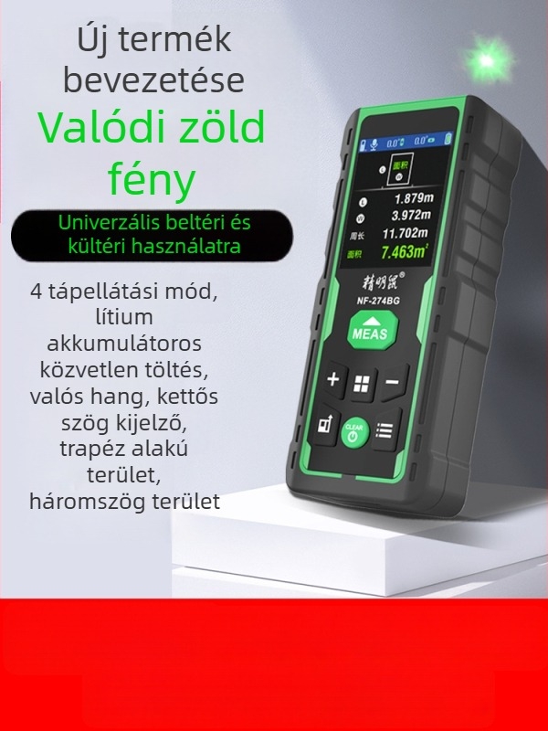 Kültéri lézeres távolságmérő, hordozható, nagy pontosságú infravörös mérőeszköz és elektronikus vonalzó