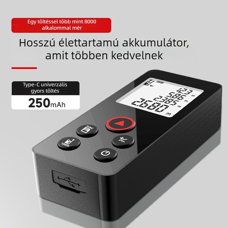 Peak of Rice N40puls hordozható infravörös lézer-távolságmérő a felületek és távolságok pontos méréséhez