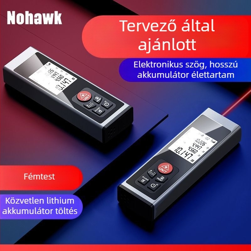 Lézeres távolságmérő – kézi infravörös mérőeszköz, digitális kijelző, nagy pontosság
