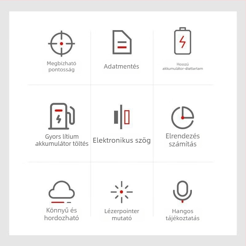 Lézeres távolságmérő – kézi infravörös mérőeszköz, digitális kijelző, nagy pontosság