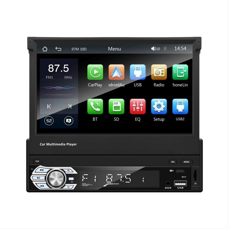 Universális autós navigációs kijelző teleszkópos képernyővel, MP5 lejátszóval, OLED kijelzővel, Vezeték nélküli CarPlay és Android Auto, 12-24V tápegység