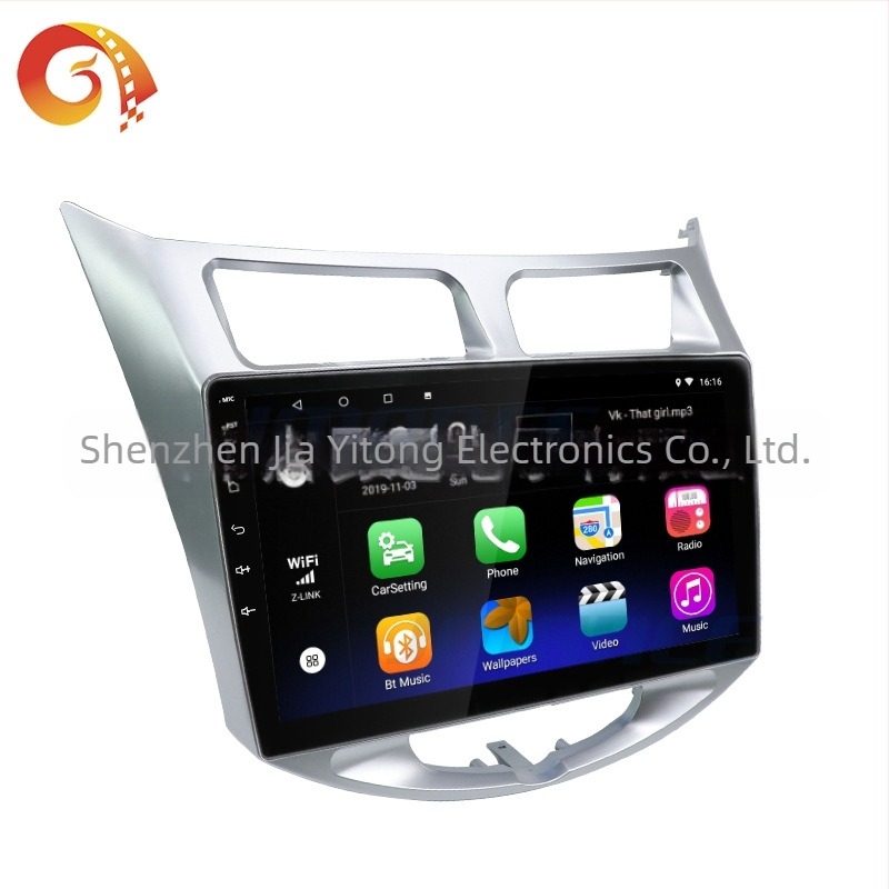 Autós Android MP5 navigációs egység Hyundai Reina számára hátsó kamera, Bluetooth zenelejátszás, modell 9011, 16GB, 12V, OLED kijelző, 1080P