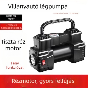 Elektromos járművek légpumpája, 220W, digitális kijelző, két vagy több henger, figyelmeztető fény