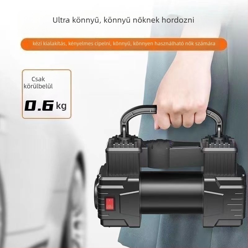 Elektromos járművek légpumpája, 220W, digitális kijelző, két vagy több henger, figyelmeztető fény