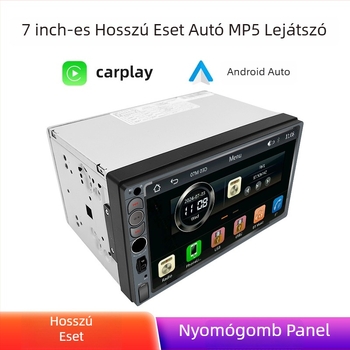 Autó MP5 Bluetooth rádiólejátszó, modell F13307mp5-2, 12V táplálás, LED kijelző 260k színnel, AVI/MP4 videó, MP3/WMA/WAV zene