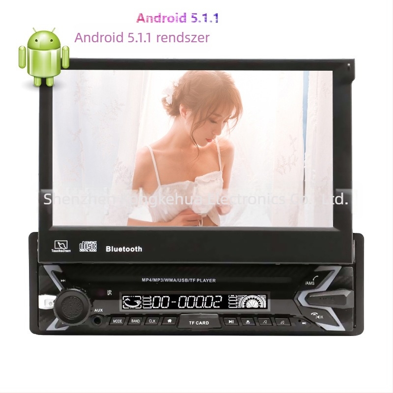 Autós MP5 lejátszó Androiddal, Wi-Fi, GPS navigációval, Bluetooth, FM rádióval