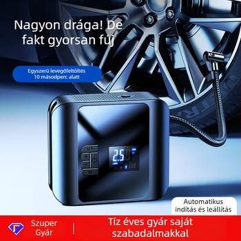 Vezeték nélküli autó légpumpa kettős hengerekkel – digitális kijelző, 100W, 11.1V, 25 L/perc