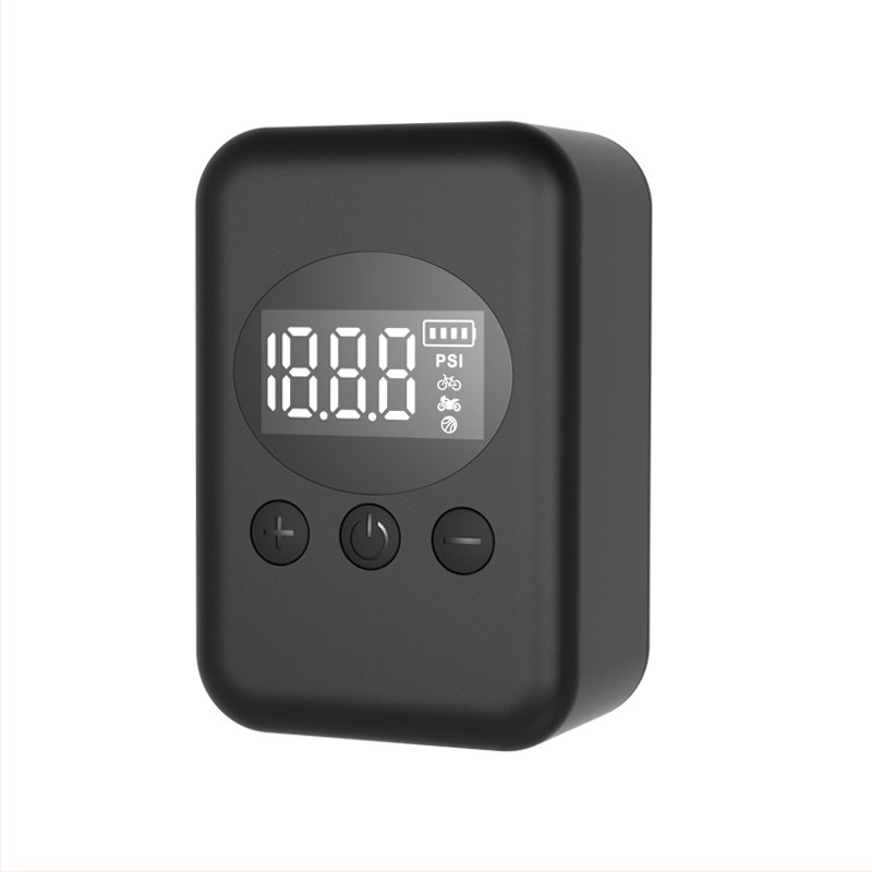 Elektronikus mini kerékpárpumpa - USB töltés, digitális kijelző, magas nyomás, áramlás 30 L/min